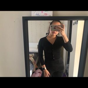 missguided cropped button up top